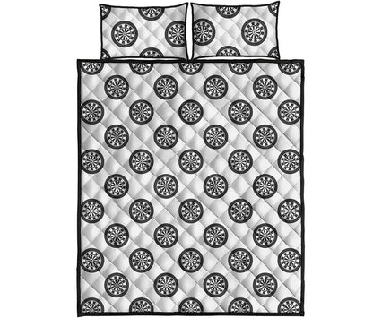Dartboard Pattern Print Quilt Bed Set