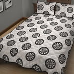 Dartboard Pattern Print Quilt Bed Set