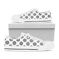 Dartboard Pattern Print White Low Top Sneakers