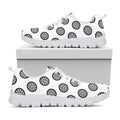 Dartboard Pattern Print White Running Shoes
