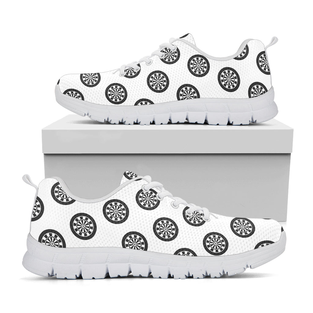 Dartboard Pattern Print White Sneakers