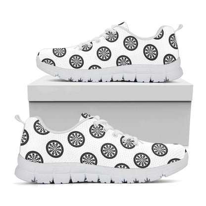 Dartboard Pattern Print White Sneakers