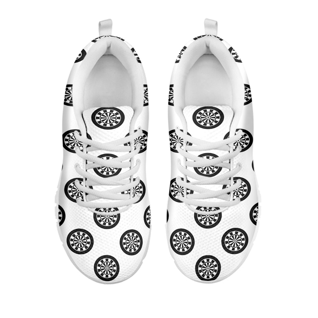 Dartboard Pattern Print White Sneakers