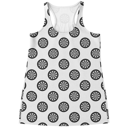 Dartboard Pattern Print Women's Racerback Tank Top