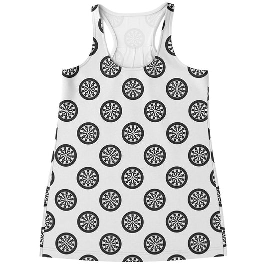 Dartboard Pattern Print Women's Racerback Tank Top