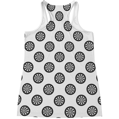 Dartboard Pattern Print Women's Racerback Tank Top