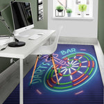 Darts Bar Sign Print Area Rug