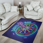 Darts Bar Sign Print Area Rug