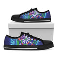 Darts Bar Sign Print Black Low Top Sneakers