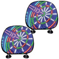 Darts Bar Sign Print Car Headrest Covers
