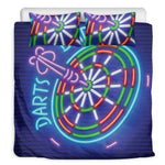 Darts Bar Sign Print Duvet Cover Bedding Set