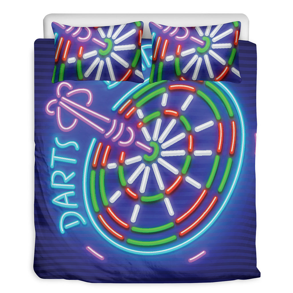 Darts Bar Sign Print Duvet Cover Bedding Set