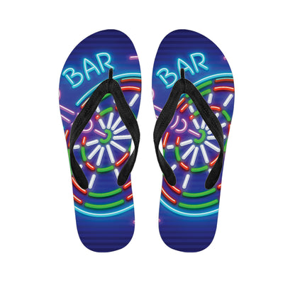 Darts Bar Sign Print Flip Flops