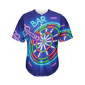Darts Bar Sign Print Men's Baseball Jersey