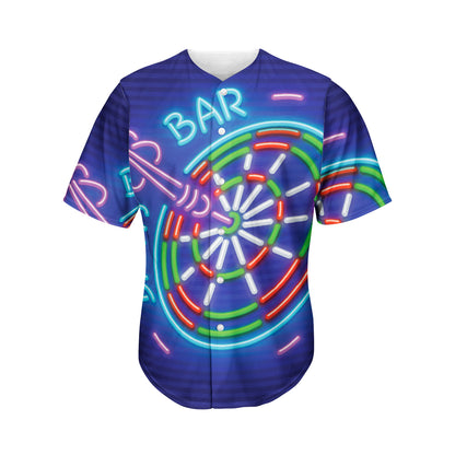 Darts Bar Sign Print Men's Baseball Jersey