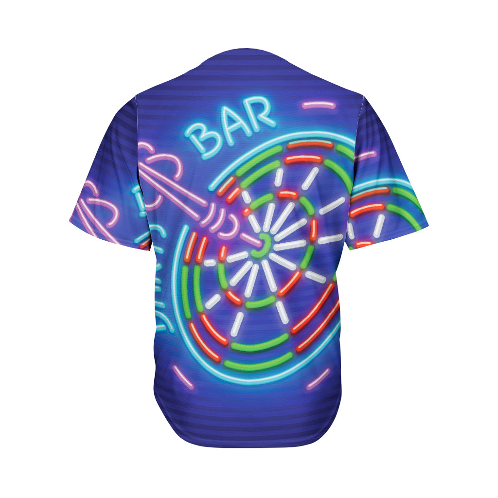 Darts Bar Sign Print Men's Baseball Jersey