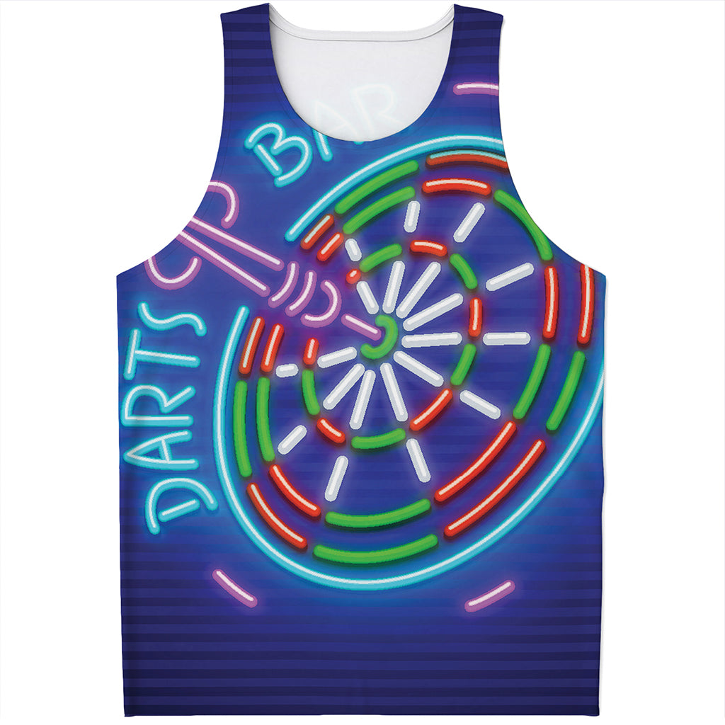 Darts Bar Sign Print Men's Tank Top