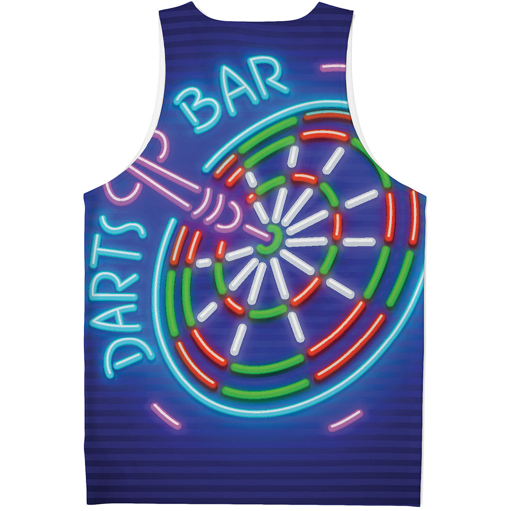 Darts Bar Sign Print Men's Tank Top