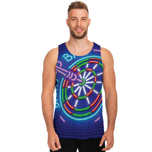 Darts Bar Sign Print Men's Tank Top