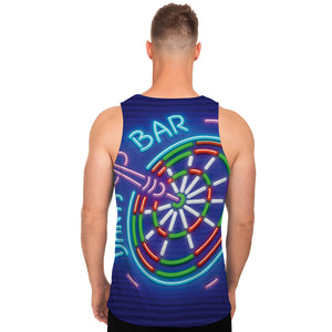 Darts Bar Sign Print Men's Tank Top