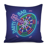 Darts Bar Sign Print Pillow Cover