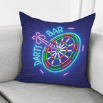 Darts Bar Sign Print Pillow Cover