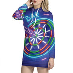 Darts Bar Sign Print Pullover Hoodie Dress