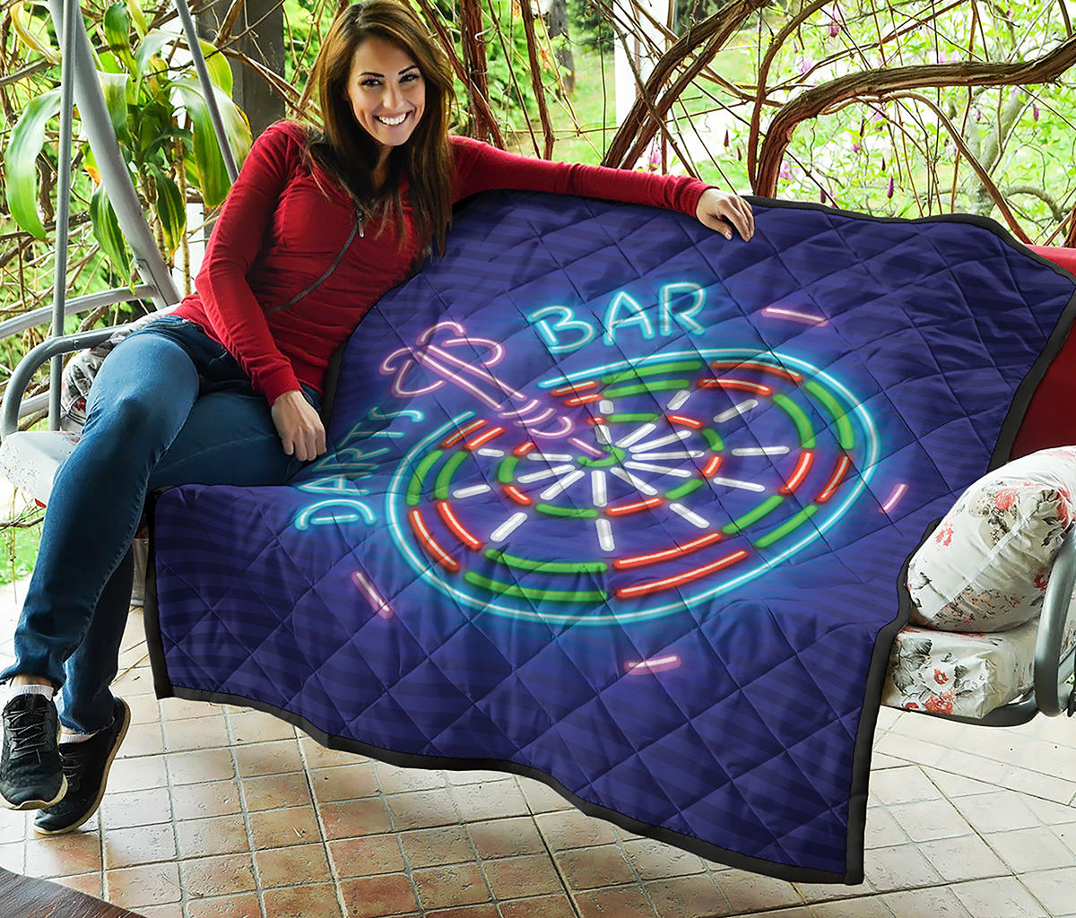 Darts Bar Sign Print Quilt