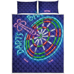 Darts Bar Sign Print Quilt Bed Set