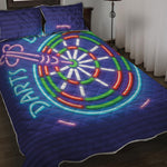Darts Bar Sign Print Quilt Bed Set