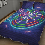 Darts Bar Sign Print Quilt Bed Set