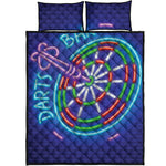 Darts Bar Sign Print Quilt Bed Set