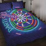 Darts Bar Sign Print Quilt Bed Set