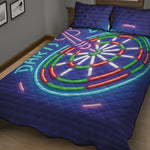 Darts Bar Sign Print Quilt Bed Set