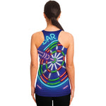 Darts Bar Sign Print Women's Racerback Tank Top