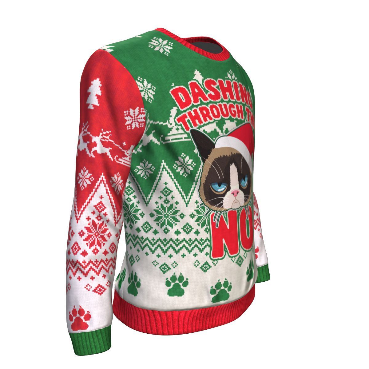 Dashing Through The NO Ugly Christmas Unisex Crewneck Sweatshirt GearFrost