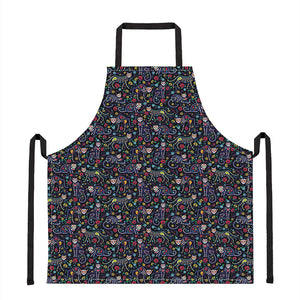 Day Of The Dead Calavera Cat Print Apron