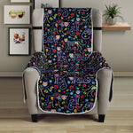 Day Of The Dead Calavera Cat Print Armchair Protector