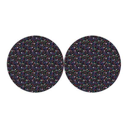 Day Of The Dead Calavera Cat Print Car Coasters
