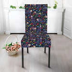 Day Of The Dead Calavera Cat Print Dining Chair Slipcover