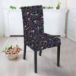 Day Of The Dead Calavera Cat Print Dining Chair Slipcover
