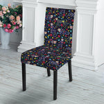 Day Of The Dead Calavera Cat Print Dining Chair Slipcover