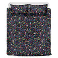 Day Of The Dead Calavera Cat Print Duvet Cover Bedding Set