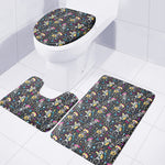 Day Of The Dead Mariachi Skeletons Print 3 Piece Bath Mat Set