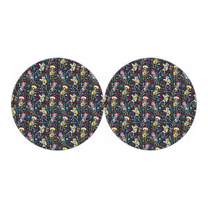 Day Of The Dead Mariachi Skeletons Print Car Coasters