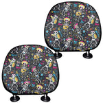 Day Of The Dead Mariachi Skeletons Print Car Headrest Covers