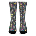 Day Of The Dead Mariachi Skeletons Print Crew Socks