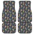 Day Of The Dead Mariachi Skeletons Print Front and Back Car Floor Mats