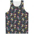 Day Of The Dead Mariachi Skeletons Print Men's Tank Top