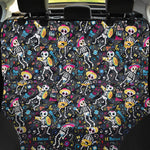Day Of The Dead Mariachi Skeletons Print Pet Car Back Seat Cover